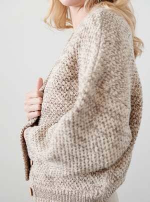 Box Bomber Cardigan - Sandstone Cardigans WOL HIDE 