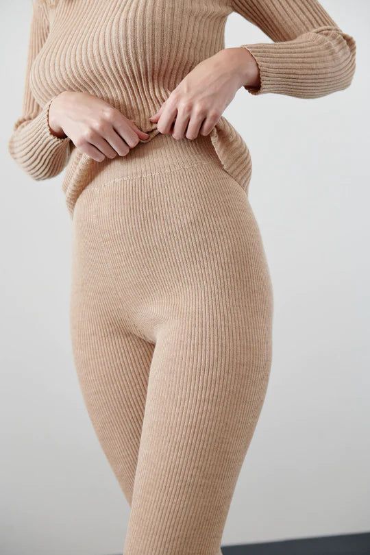 Layering Rib Legging - Almond Sleepwear WOL HIDE 