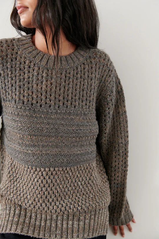 Mixed Stitch Pullover - Pebble Sweaters WOL HIDE 