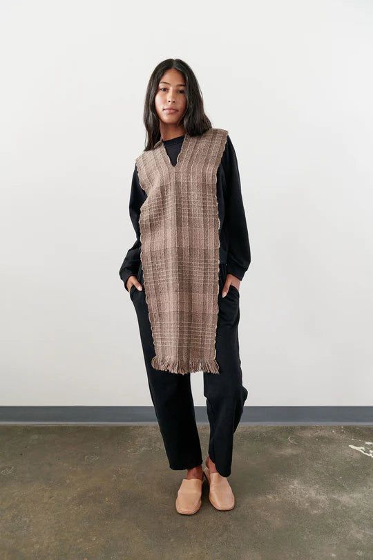 Wide Woven Poncho - Loam Outerwear WOL HIDE 