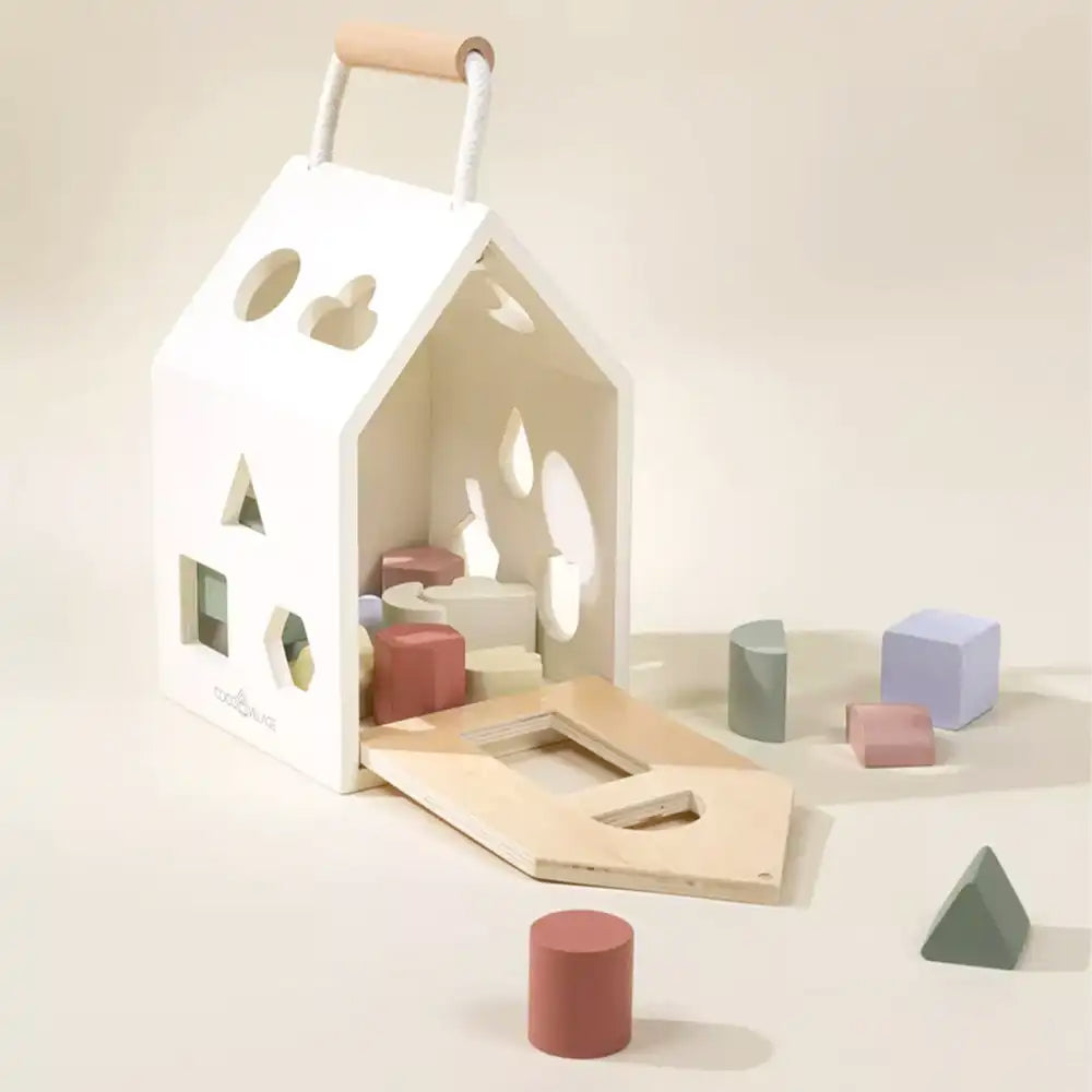Wooden Shapes Sorting House
