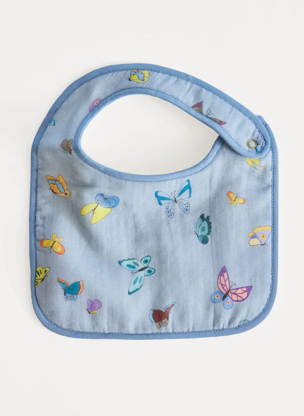 Classic Bib - Blue Madame Butterfly
