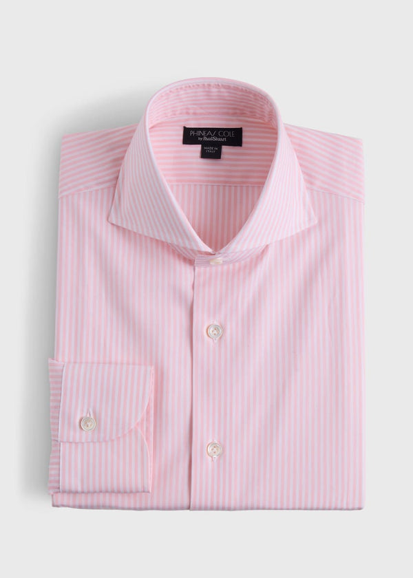 Phineas Cole Stripe Dress Shirt - Melon