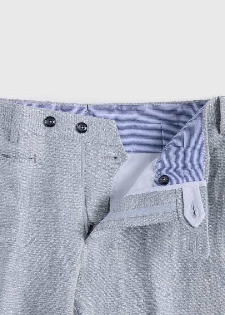 Linen Dress Trouser - Silver