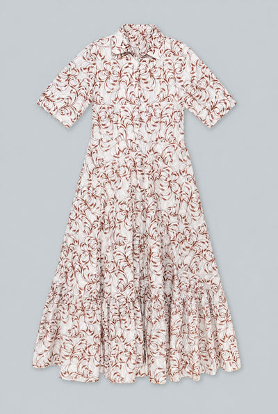 San Pietro Dress - Fern White