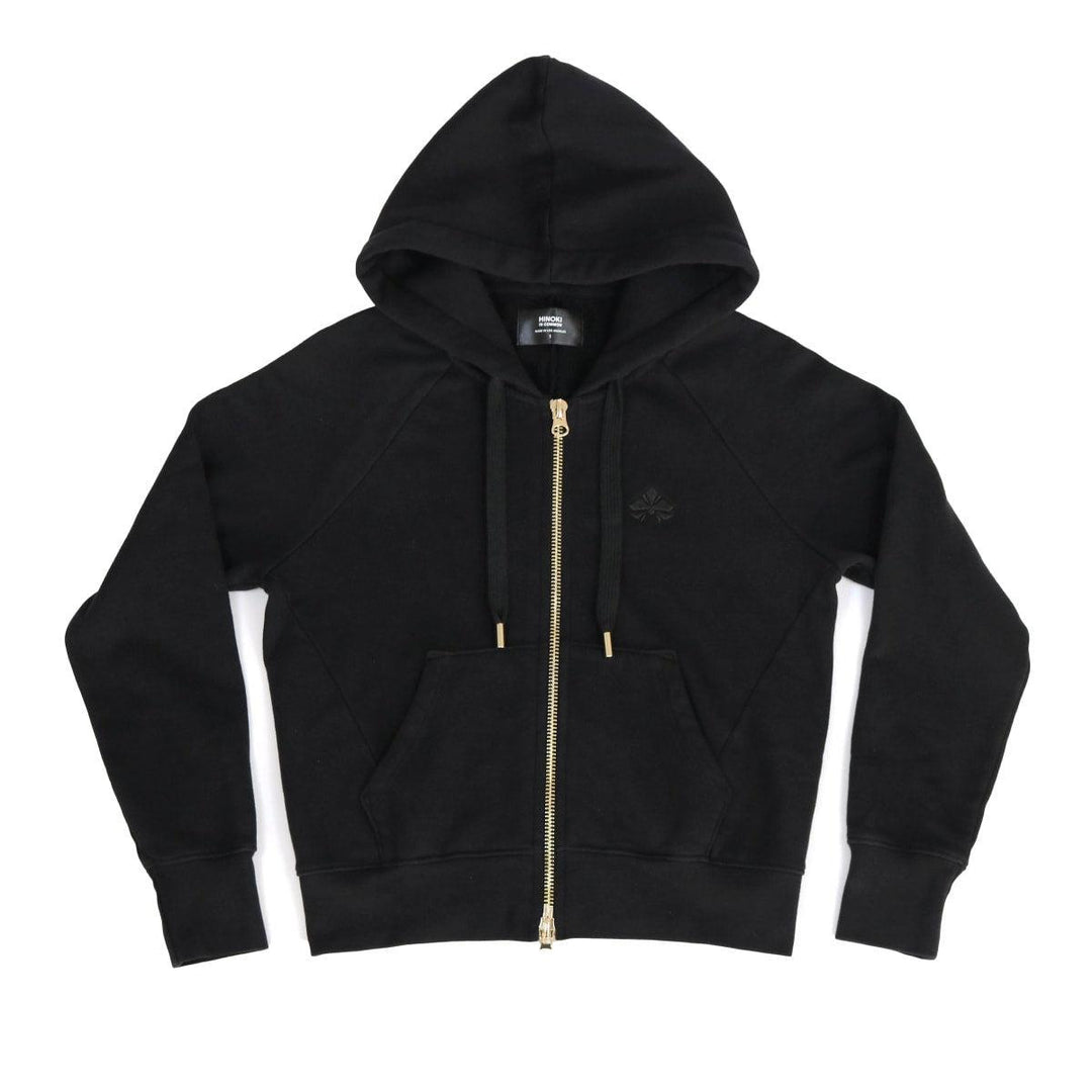 No. 1 Black Zip Hoodie - Black