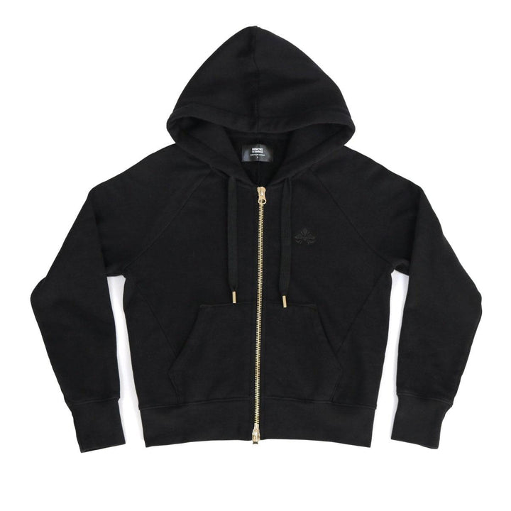 No. 1 Black Zip Hoodie - Black