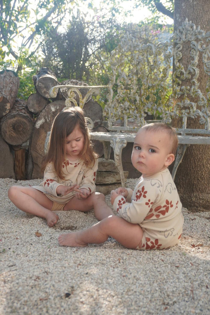 Organic Pima Cotton Kimono Baby Onesie - Peace