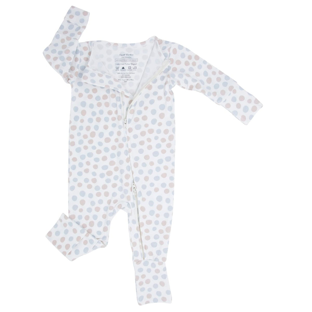 Convertible Romper - Polka Dot Grey