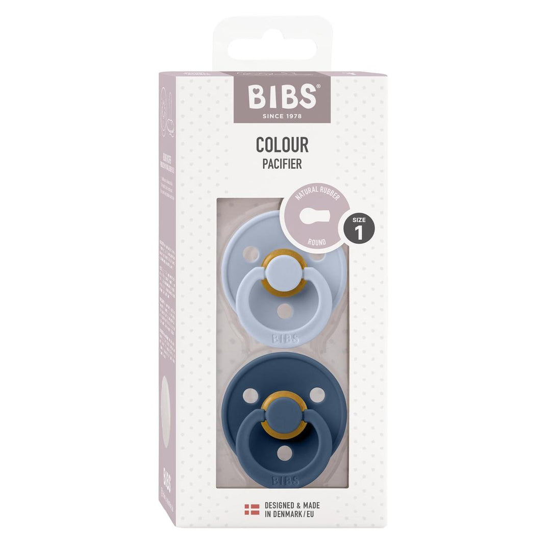Bibs Pacifier 2 Pack - Dusty Blue/Steel Blue