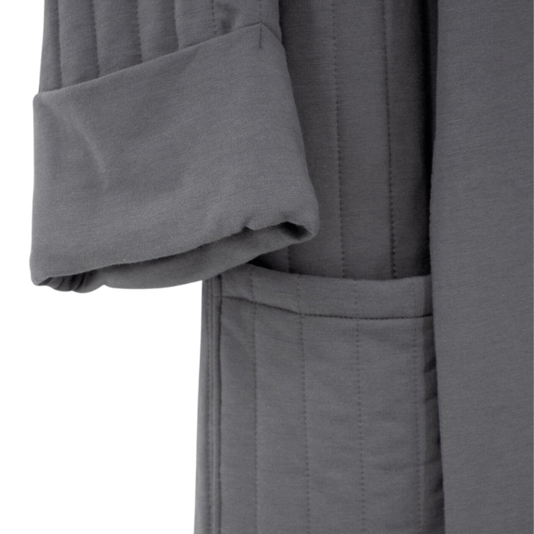 French Terry Housecoat - Lunar Grey