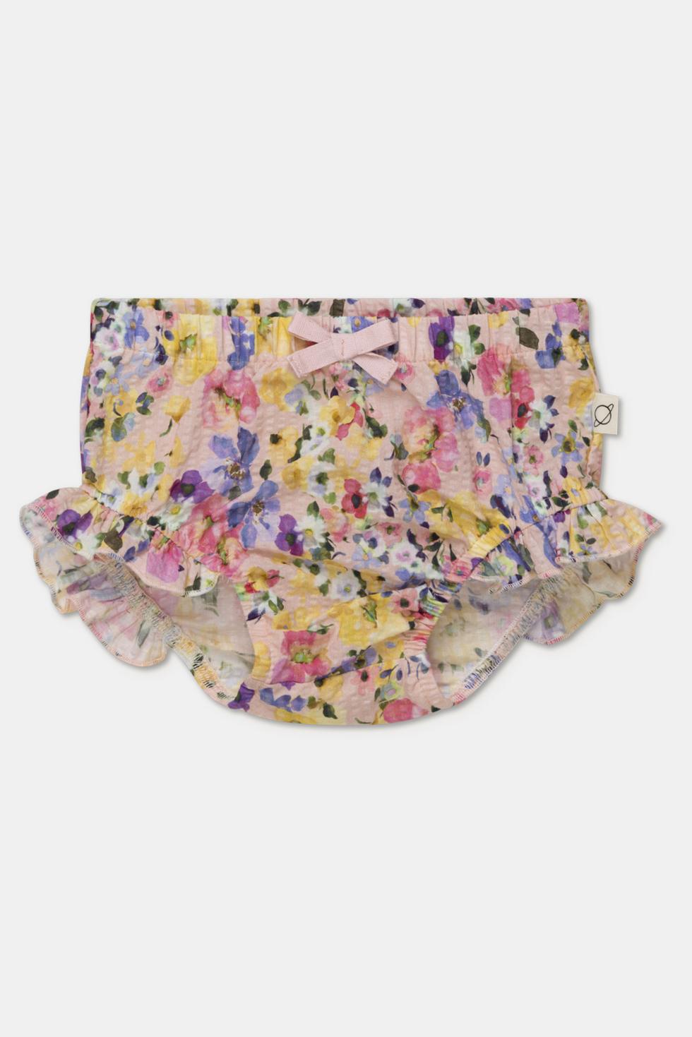 Seersucker floral baby bloomers - Unique