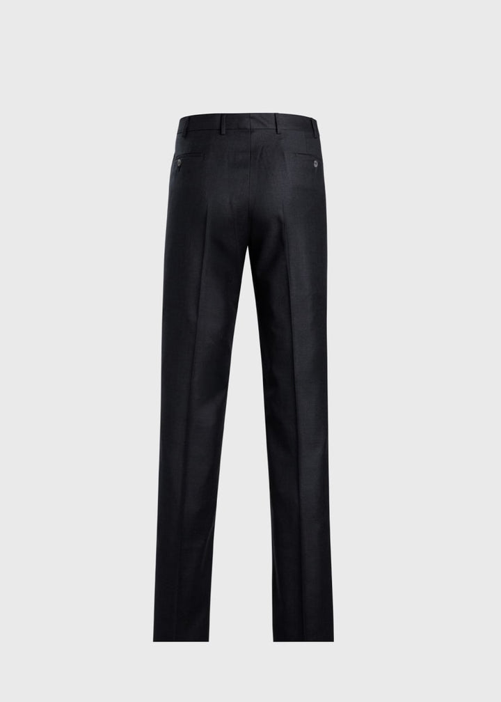 Super 110  Basic Wool Trousers - Mid Grey