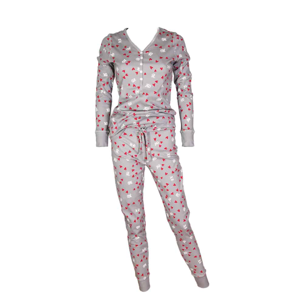 Women's Jogger/Henley Pajama Set - Xoxo