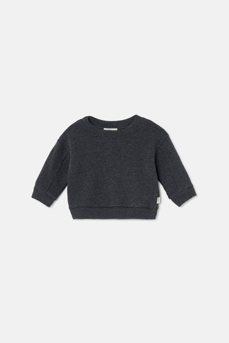 Soft Knit Baby Sweater - Dark Grey