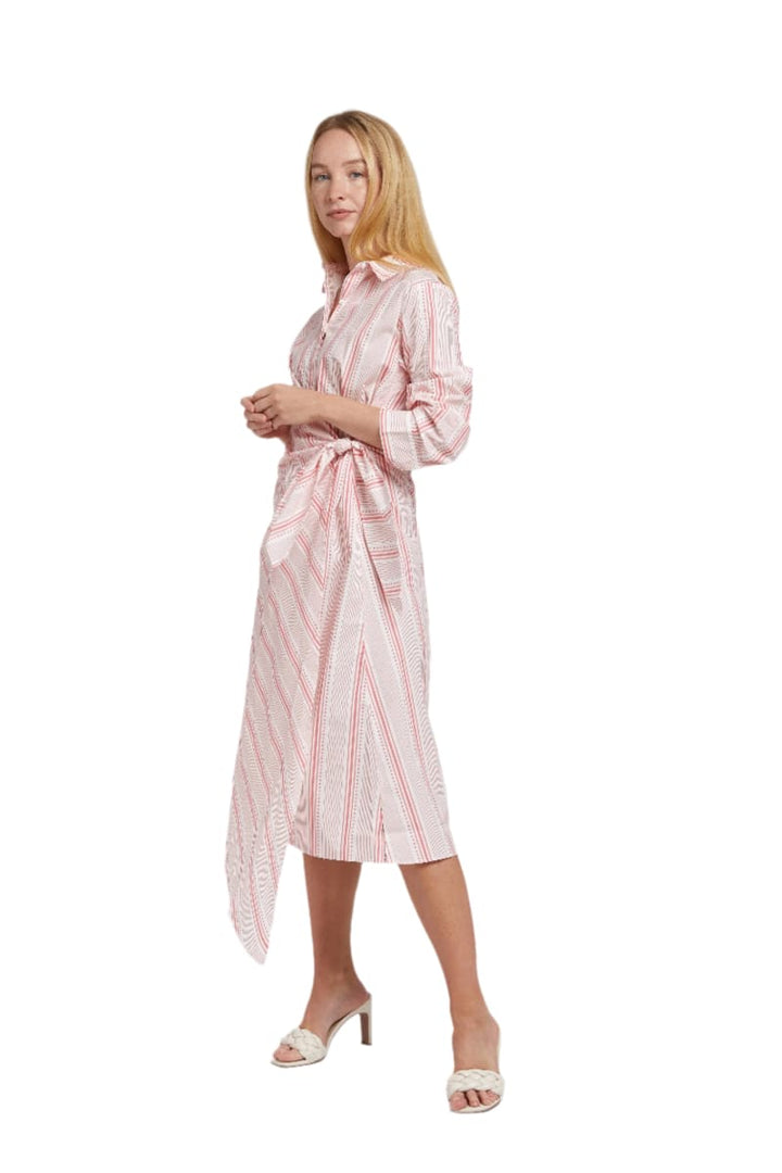 Samantha Dress - Pink Stripe Dot