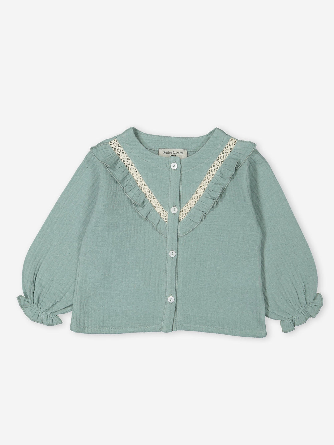 Persee Lace Blouse - Lichen Green