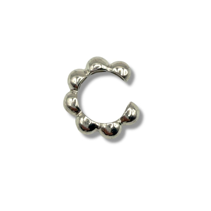 Orbit Bead Ear Cuff - Silver