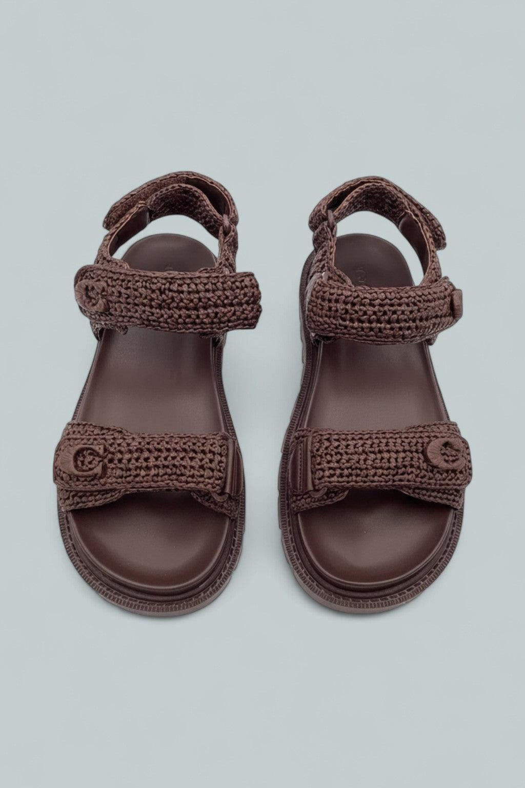 Brynn Raffia Sandal - Maple