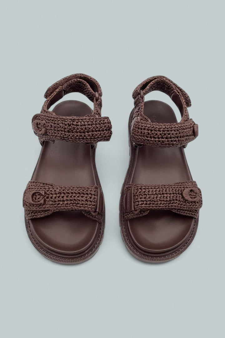 Brynn Raffia Sandal - Maple