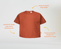 Organic Cotton Tee - Rust