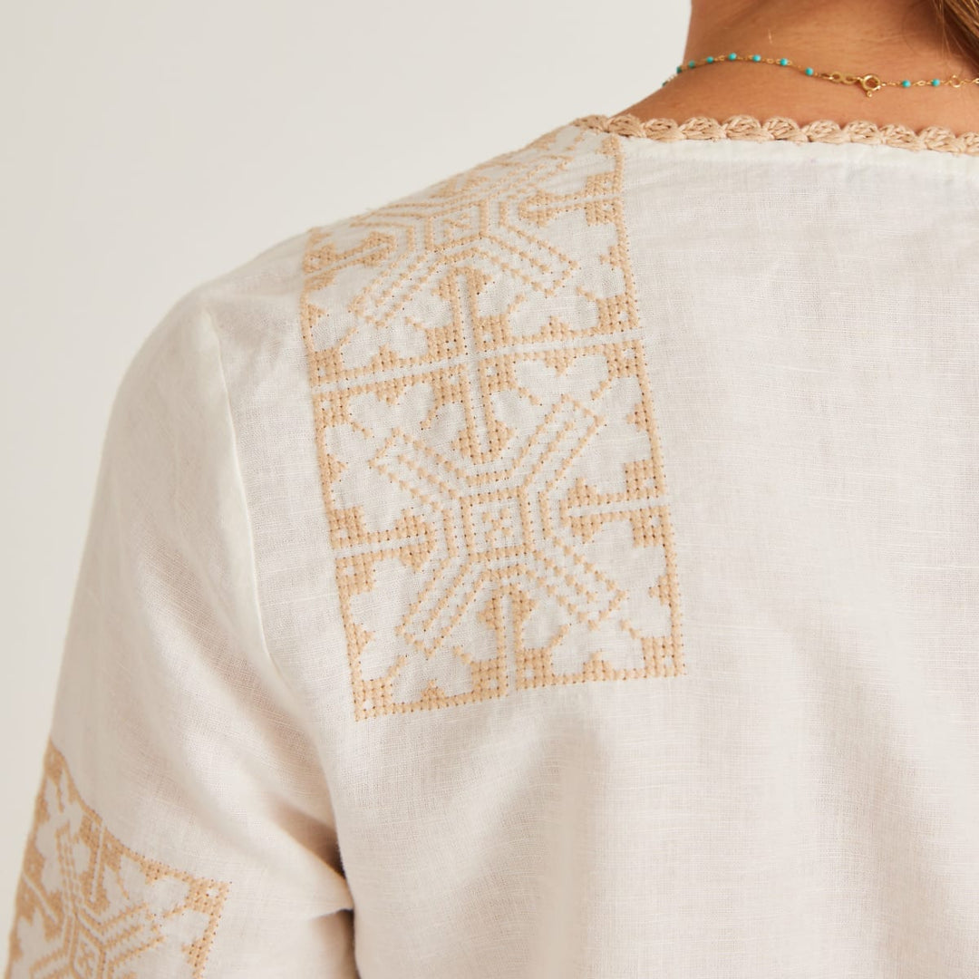 Cassandra Top - White/Beige