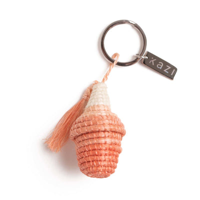 Woven Keychain - Peach