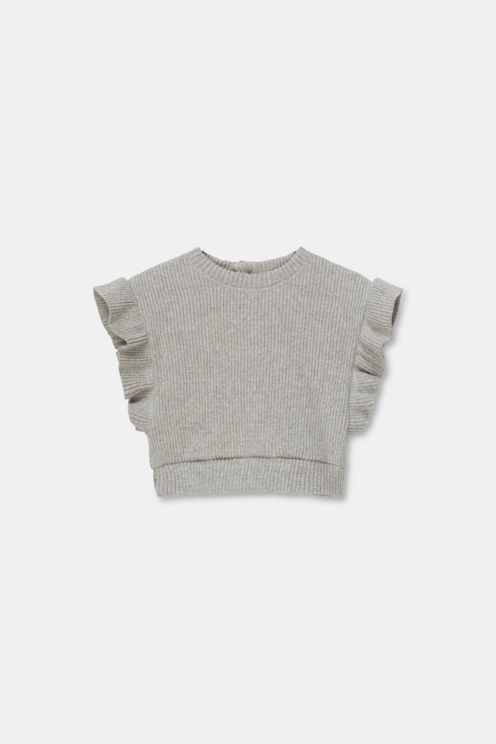 Organic rib baby vest - Light grey - Shirt