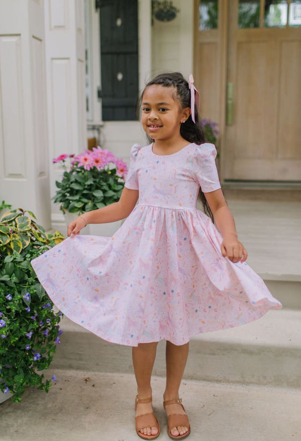 Puff Dress - Dreamy Unicorn