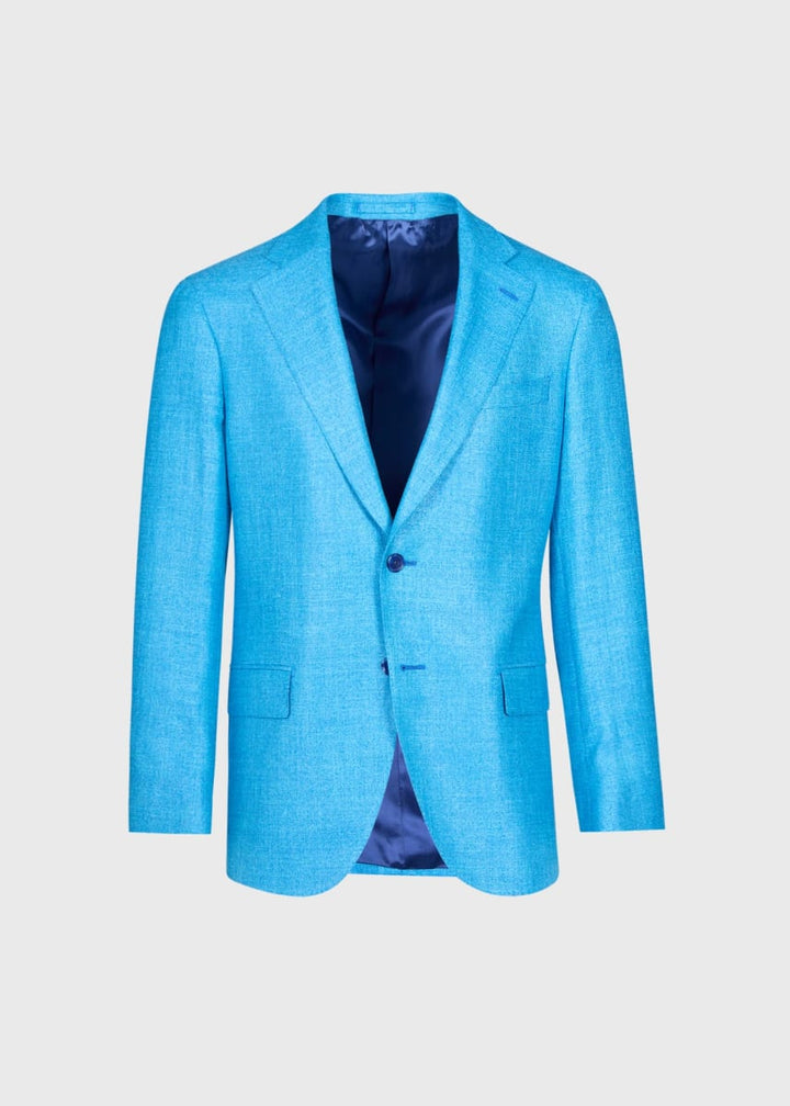 Summer Weight Silk & Linen Jacket - Sky Blue