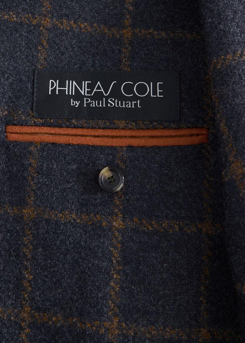 Phineas Cole Tweed Windowpane Jacket - Grey