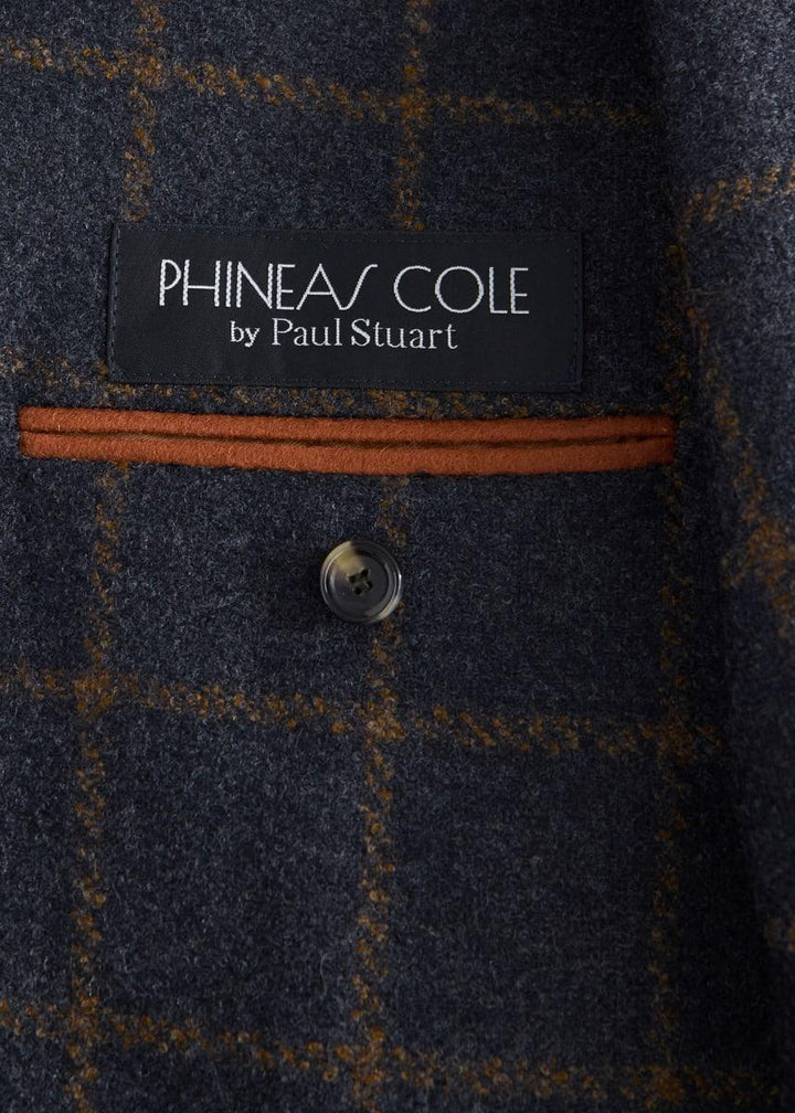 Phineas Cole Tweed Windowpane Jacket - Grey