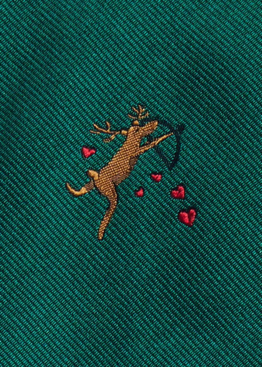 Holiday Cupid Reindeer Tie - Green