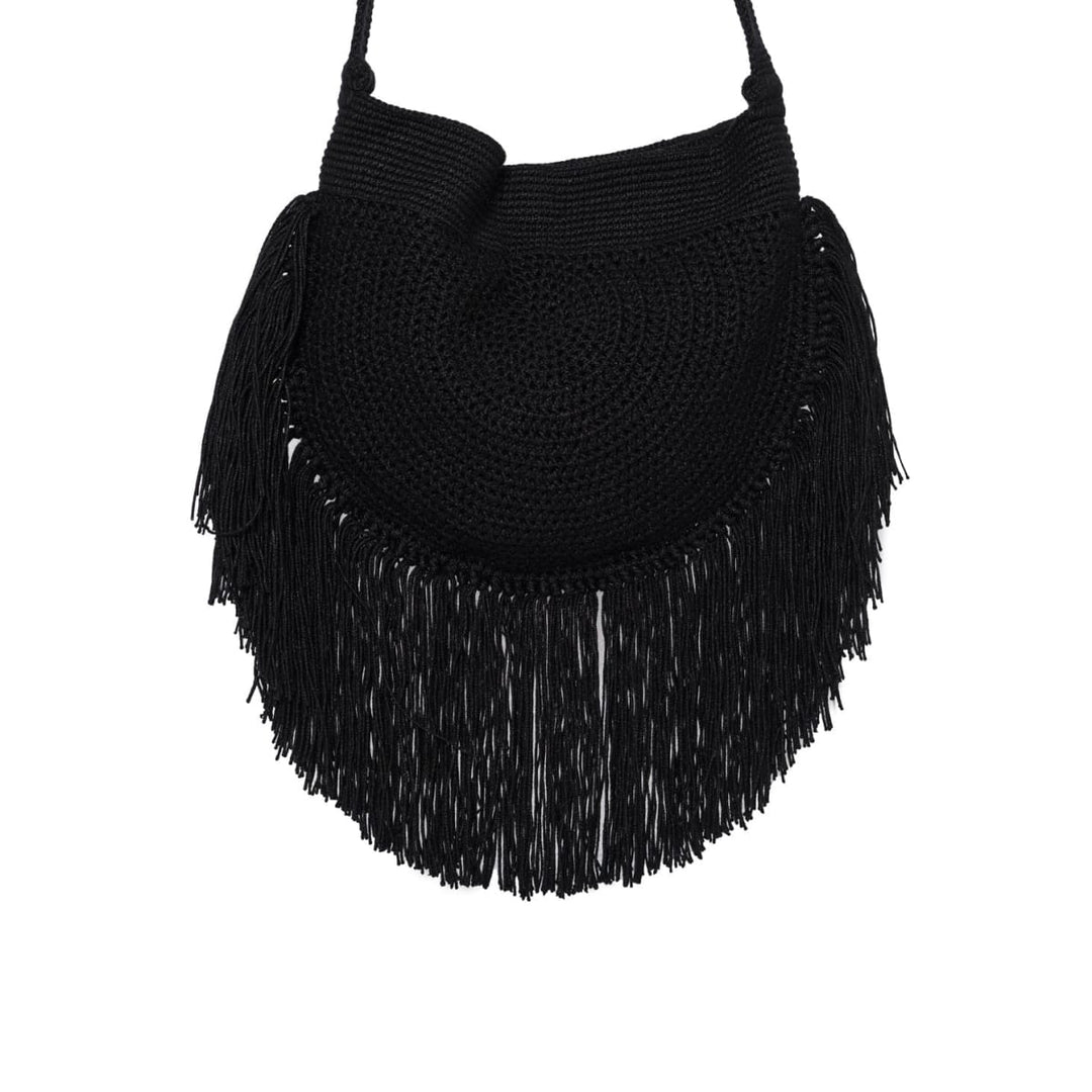 Fringe Boho Bag - Black