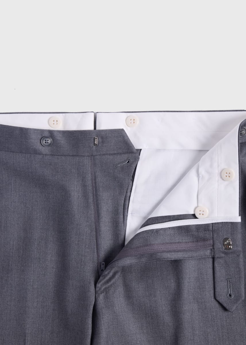 Super 110s Wool Paul Suit - Mid Grey