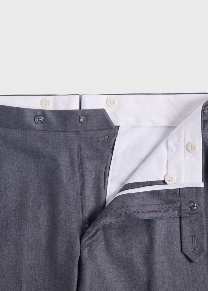 Super 110s Wool Paul Suit - Mid Grey