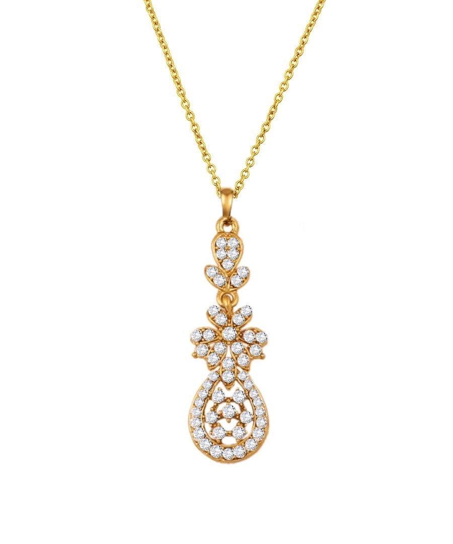 18k gold Chandelier drop Necklace