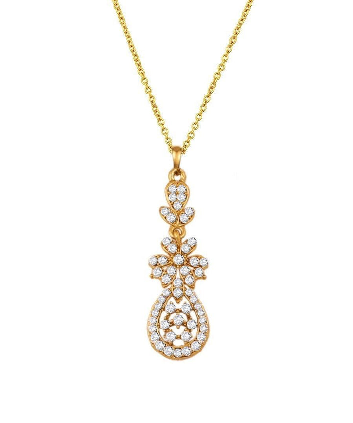18k gold Chandelier drop Necklace