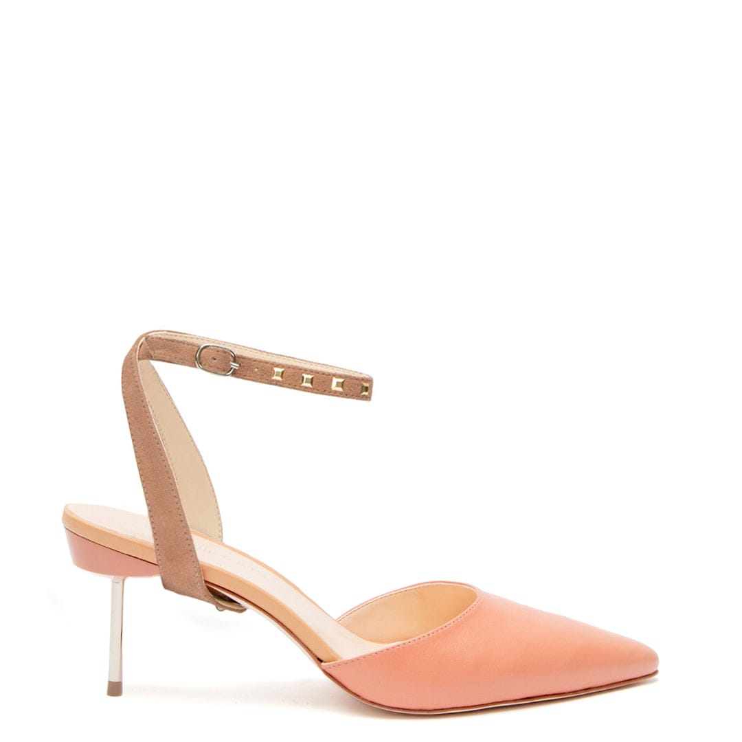 Blush Stiletto + Bronze Stud Marilyn - Pink