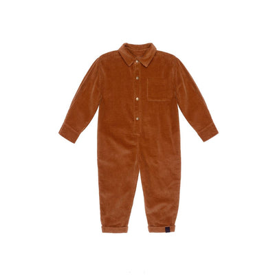 Kids Corduroy Mechanic Jumpsuit - Rust