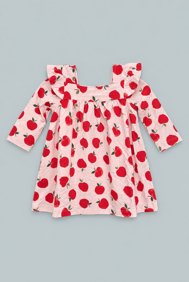 Long Sleeve Ruffle Dress With Bloomer - Snow White