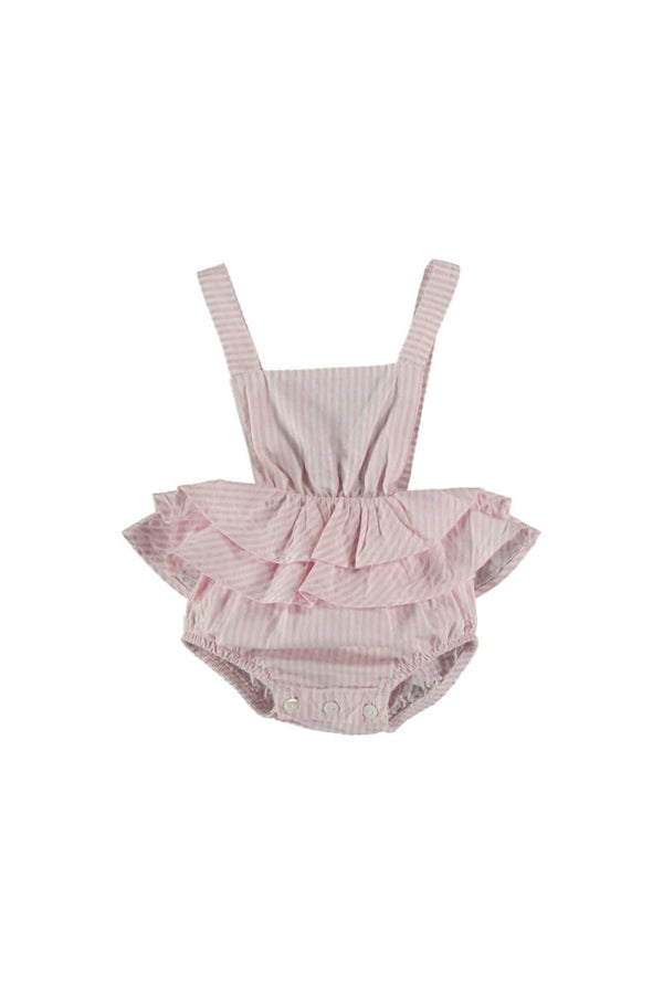 Striped Baby Romper - Pink