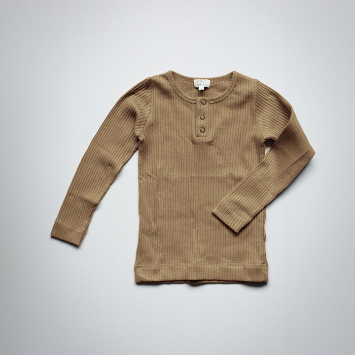 The Ribbed Top - Camel