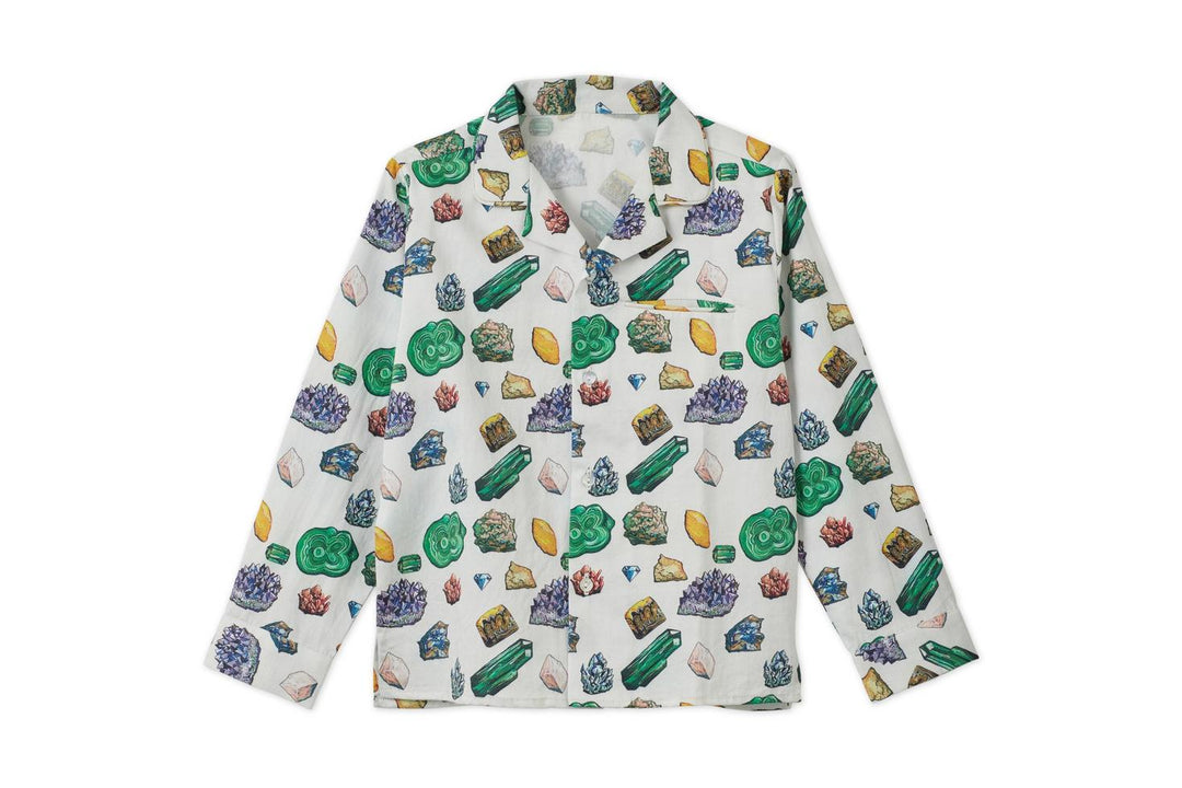 Baby Vild Lab No.12 - Earth Rocks!, Organic Cotton Woven Collared Shirt
