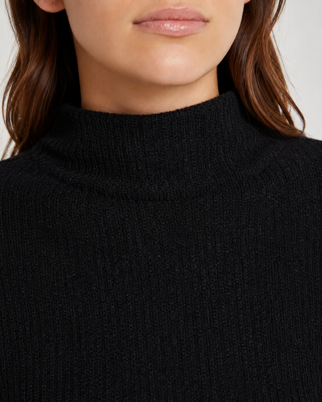 Ribbed Textured Open Back Top - Black