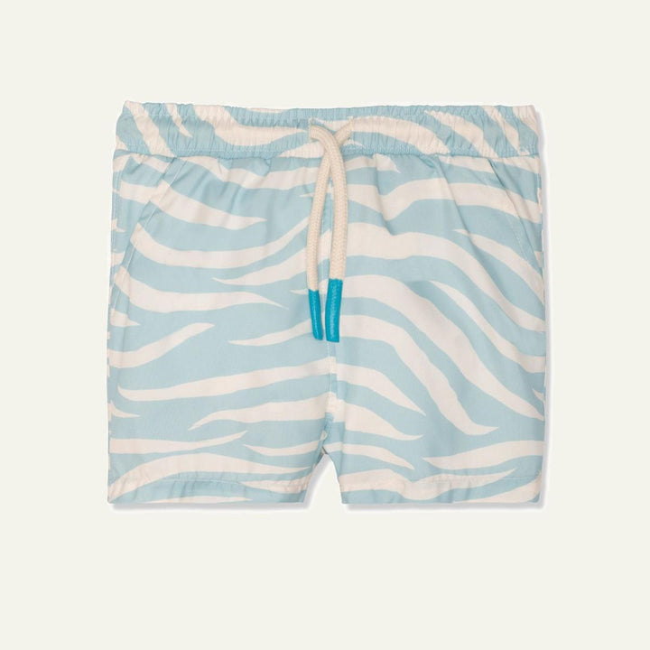Seaqual Recycled Polyester Zebra Baby Swim Trunks - Natural/sterling Blue