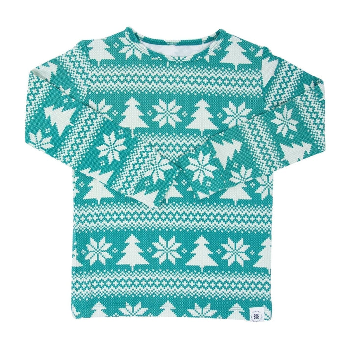 Big Kid Pajama - Fair Isle Trees