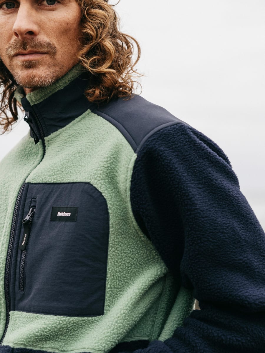 Men's Bolster Full Zip Fleece - Navy/Wild Sage