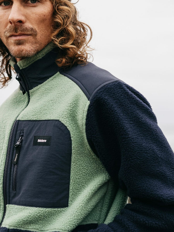 Men's Bolster Full Zip Fleece - Navy/Wild Sage