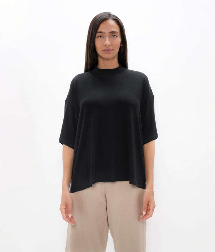 Beirut Boxy Tee - Black Sand